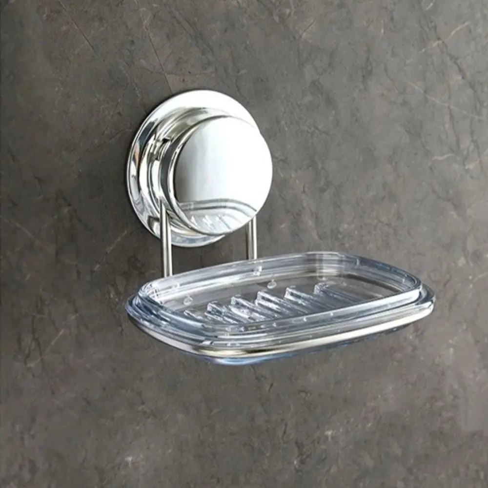 

Reusable Suction Cup Soap Dish for Shower Wall Mounted Clear Soap Tray No Punch Removable Soap Sponge Holder Kitchen Sink