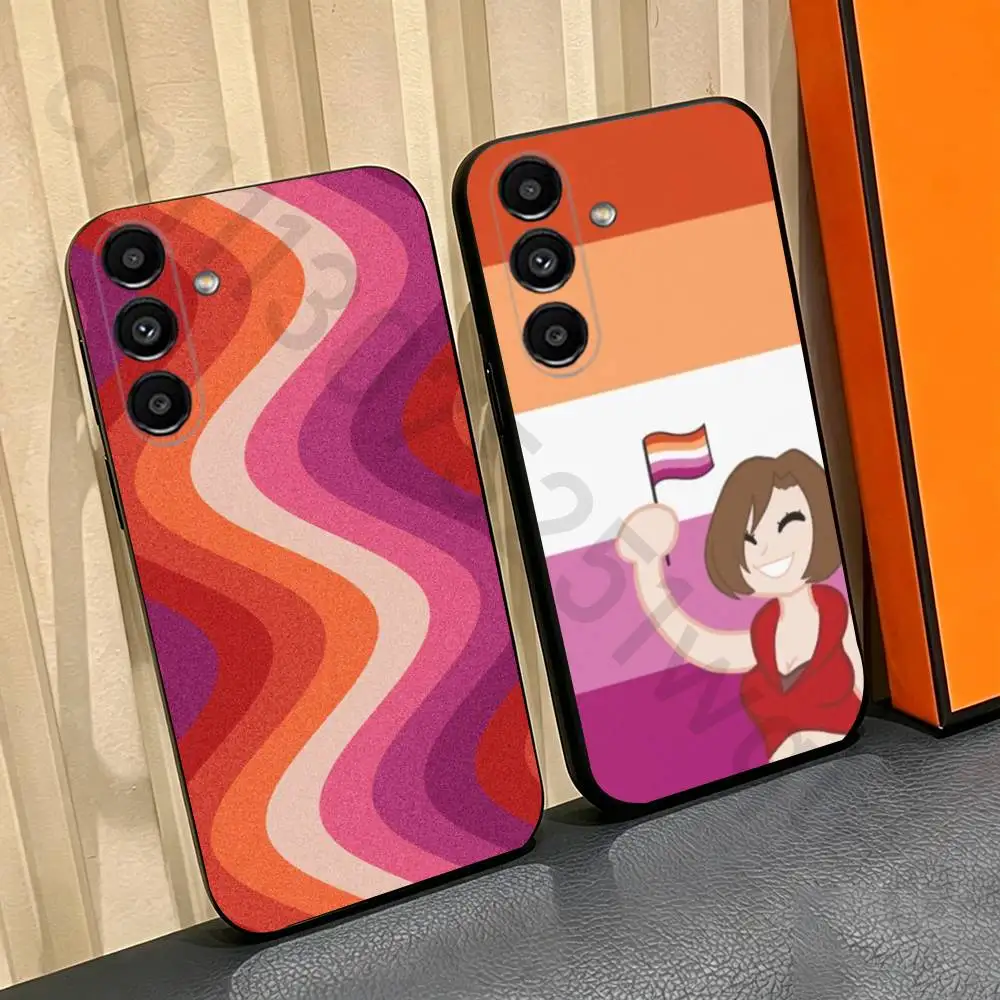 Lgbtq Flags Lesbian Phone Case For Samsung Galaxy A13,A21s,A22,A31,A32,A52,A53,A71,A80,Soft Black Shell