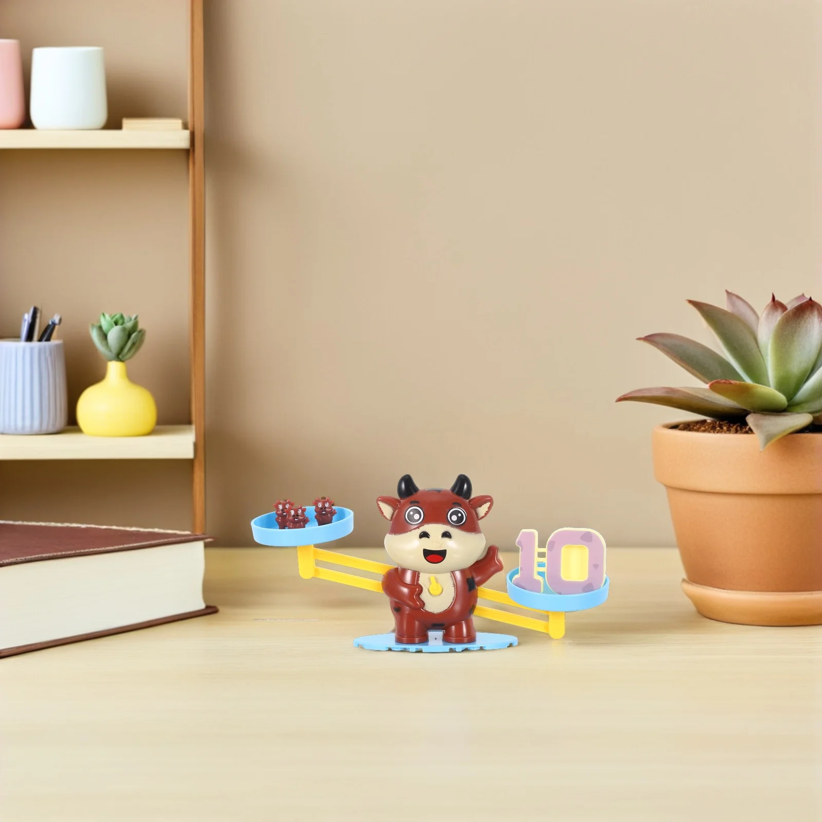 

1 Set Cow Number Balance Math Montessori Counting Game For Kids, Preschool Stem Arithmetic Scale, Learning Activity Playset For