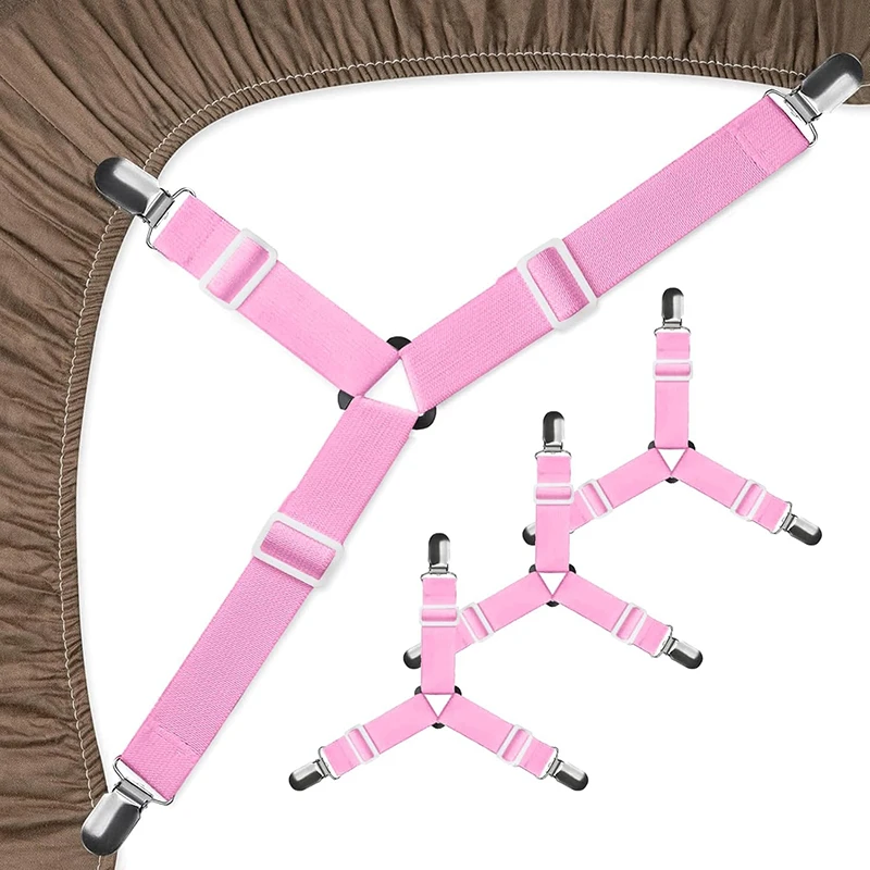 Universal Fit Sheet Grips - Adjustable Elastic Clips for Bedding, Tablecloth & Sofa Covers, Non-Slip Fasteners