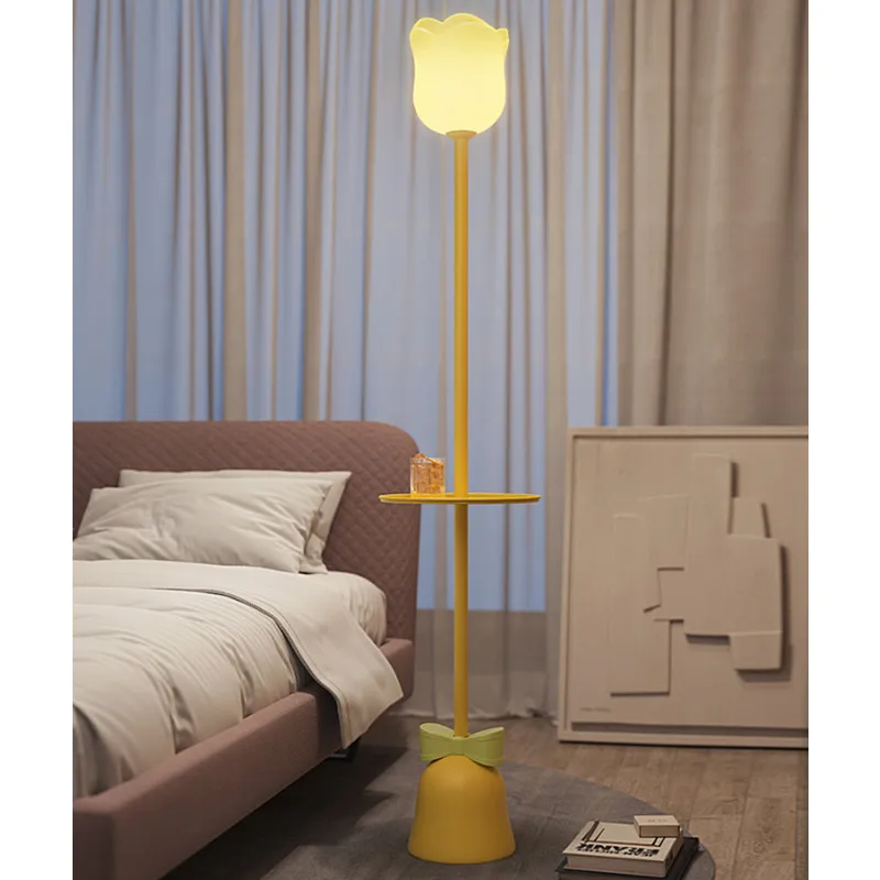 

Tulip Cartoon Led Floor Lamps Living Room Sofa Side Standing Lamp Placement Desk Light Study Bedroom Bedside Ambient Lights