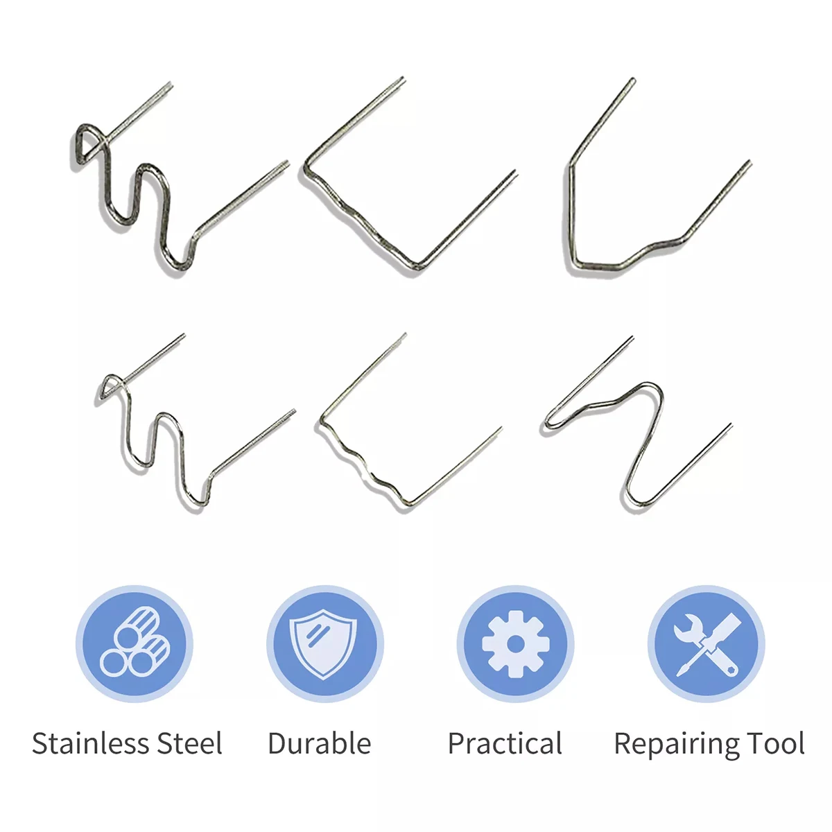 1200 قطعة طقم لحام البلاستيك الوفير لحام الوفير إصلاح الحديد ستابلز S موجة ستابلز البلاستيك الساخن لحام الحرارة بندقية دباسة أدوات