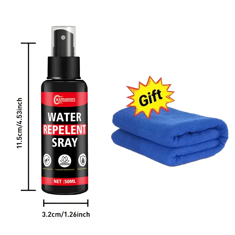 Automotive Hydrophobic Rainproof Spray: Durable Wax Coating, Anti-Fog/Rainproof, For Car Windows/Helmets/Home Glass