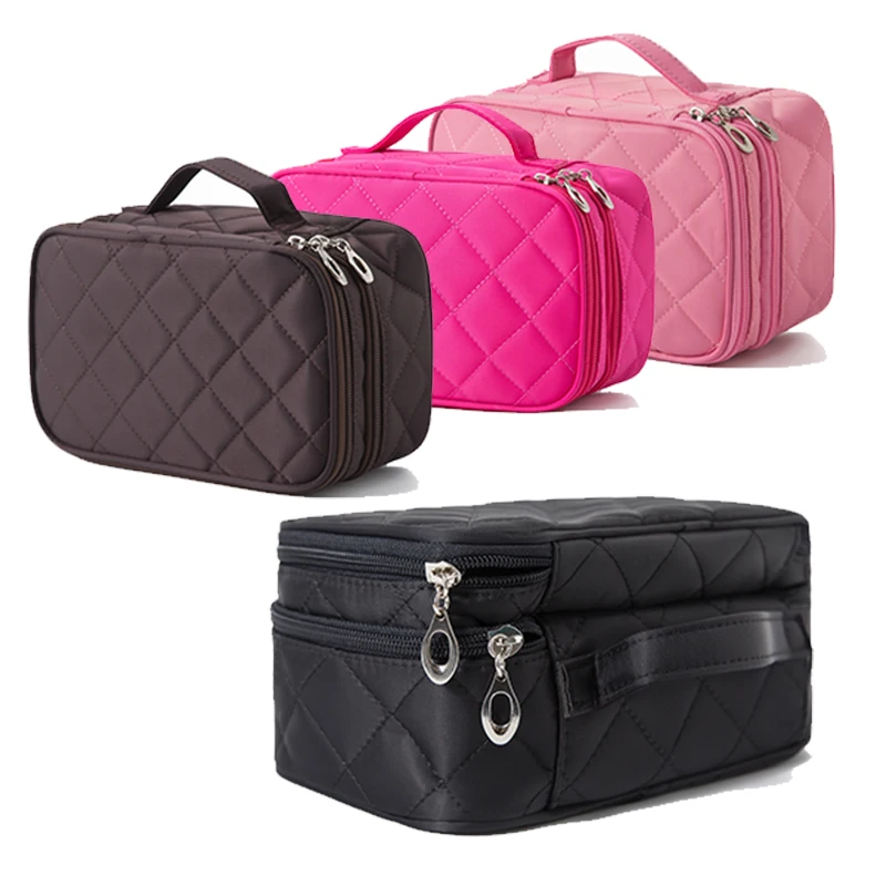 High Capacity Cosmetic Bag Women Waterproof Double Layer Travel Organizer Makeup Bag Toiletry Pouch Multifunction Beauty Case