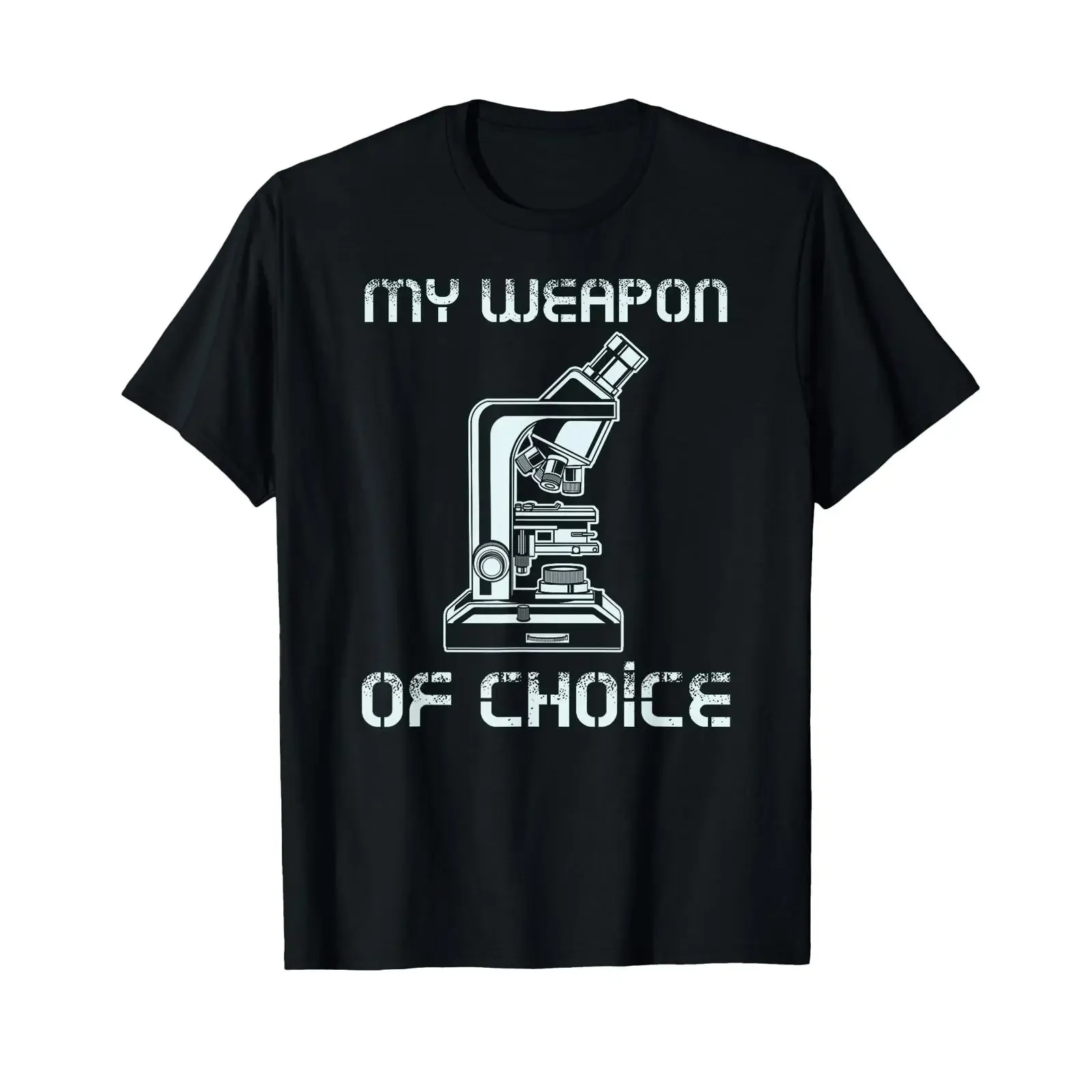 Biology Biologist Teacher Student Microscope T Shirt vintage Washed Slightly graphic fashion Soft homme Breathable Versatile