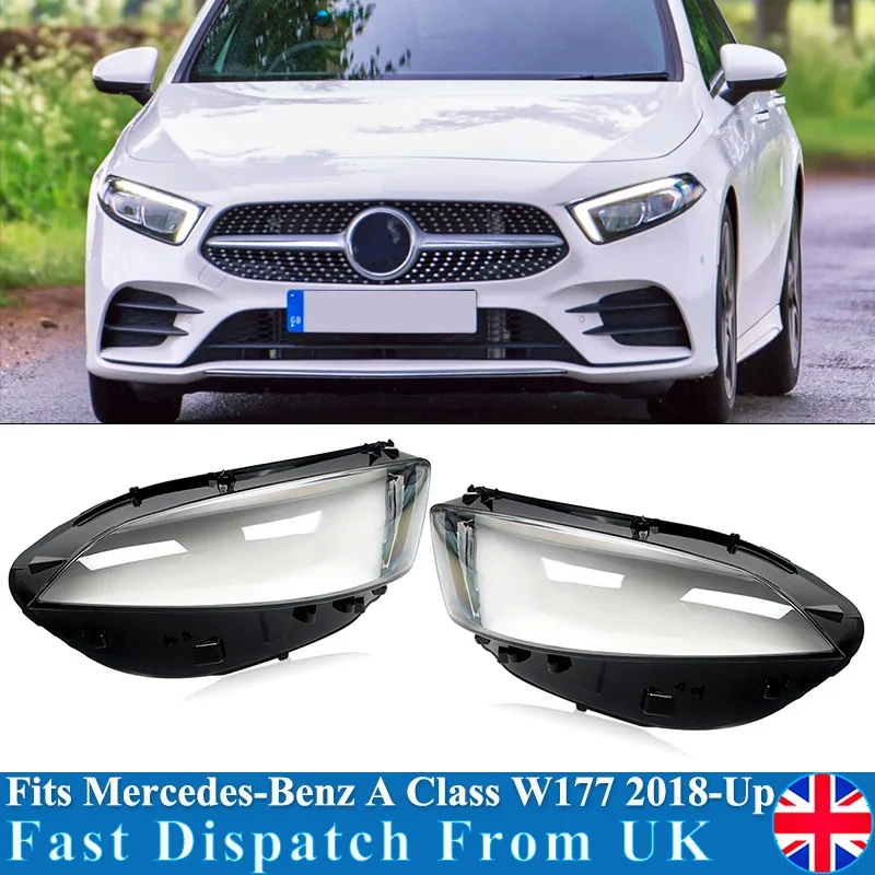 

For Benz W177 W257 A-Class A180 A200L 2019 2020 2021 Headlight Cover Lampshdade Headlamp Shell Plexiglass Replace Original Lens