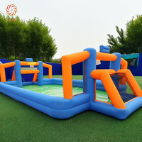 31.2FT Portable Inflatable Soccer & Basketball Field 2 in 1 Multiple Sport Court for Birthday/School Playground/Team Games