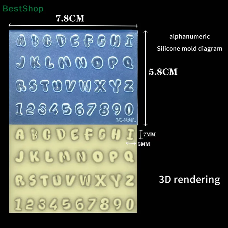 ☆ ☆ ☆ Lettre Note musicale numéro Nail Art décor 3D Silicone manucure modèles bricolage moule à ongles