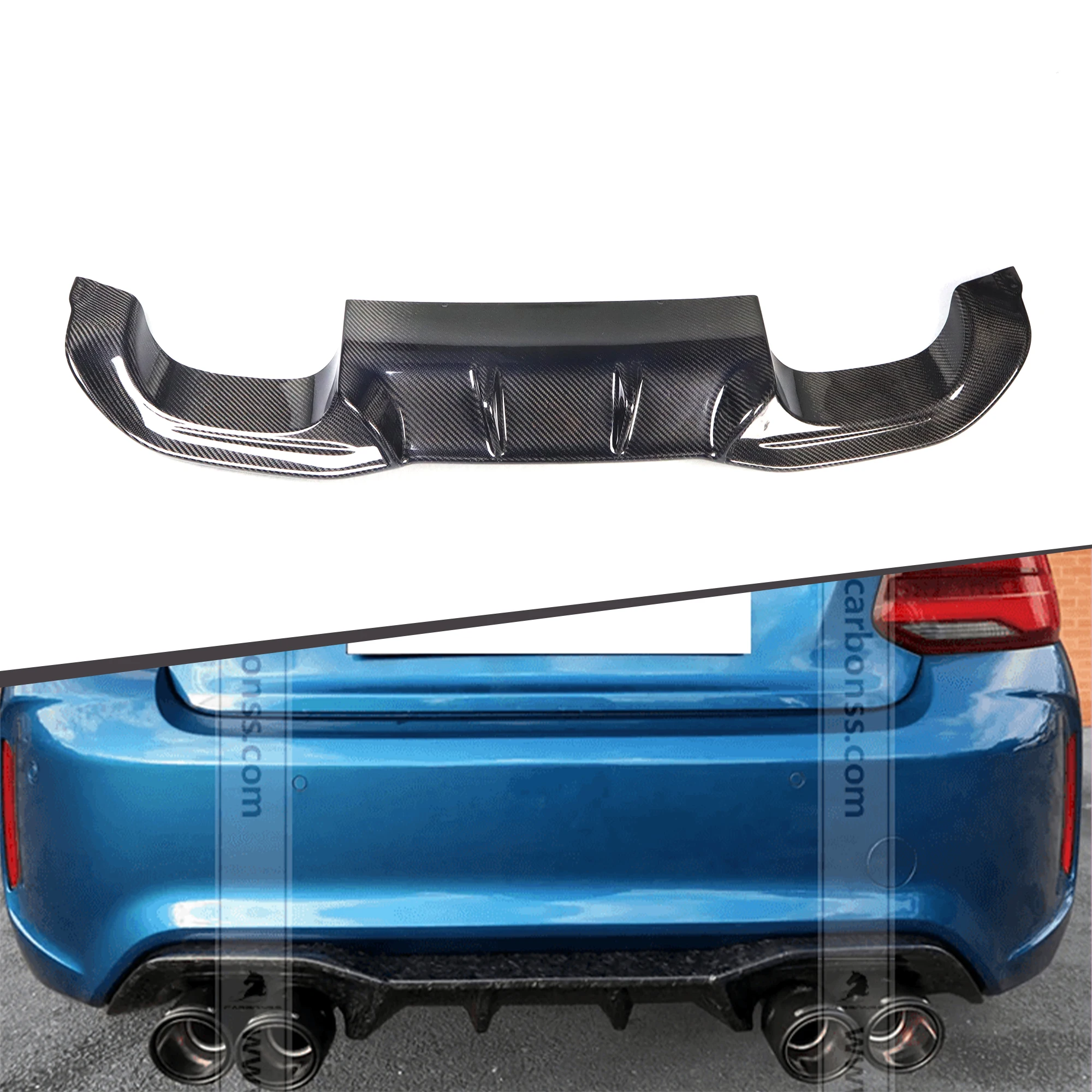 

Modification Hot Sales Carbon Fiber Body Kit AK Type Rear Diffuser Fit for F87