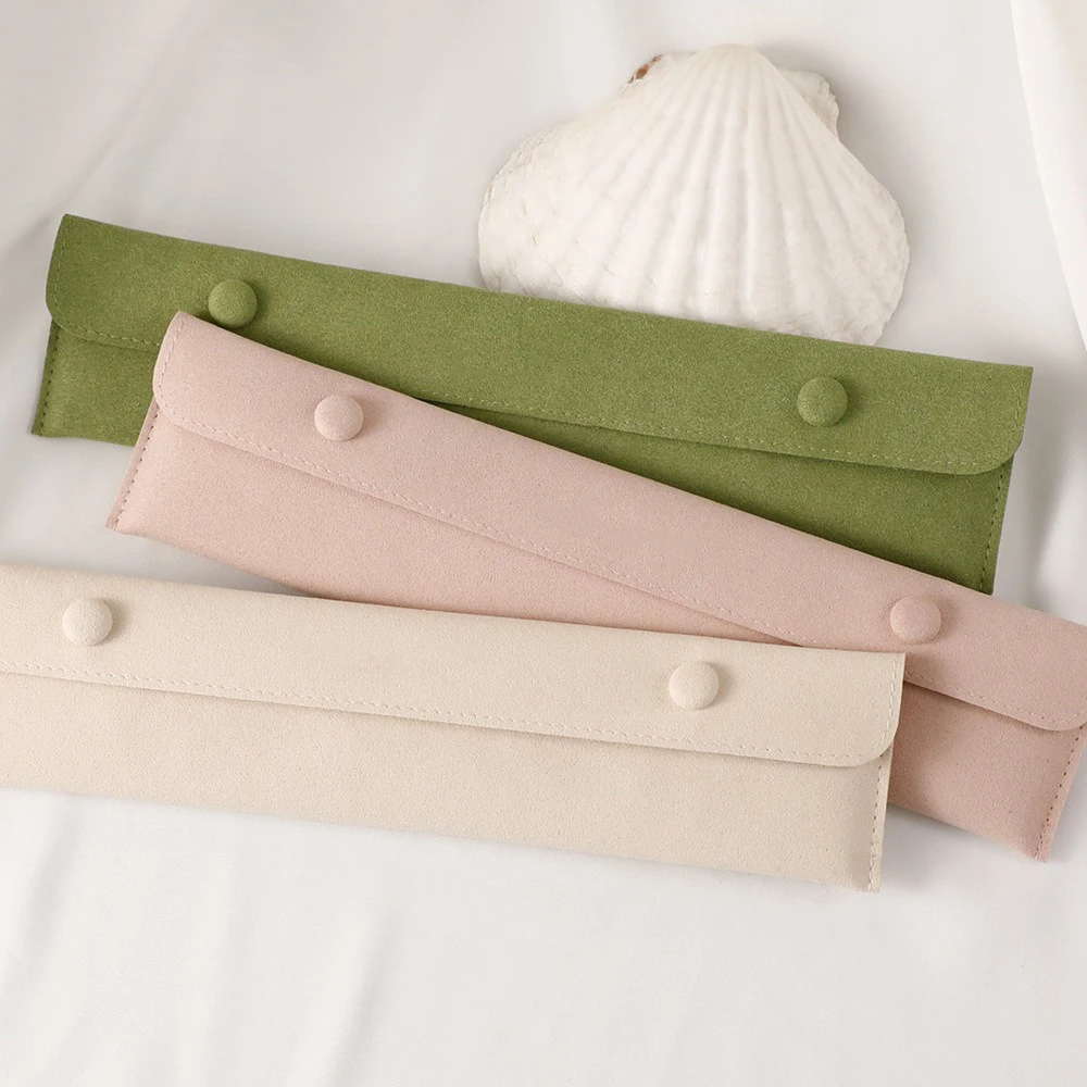 Microfiber Jewelry Storage Bag Women Travel Portable Necklace Pendant Bracelet Organizer Display Pouch Jewelry Packaging Bag