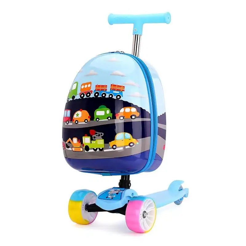 Estojo para carrinho de scooter infantil, bolsa multifuncional, casca de ovo 2 em 1, bagagem para alunos do ensino primário, 16 ", novo