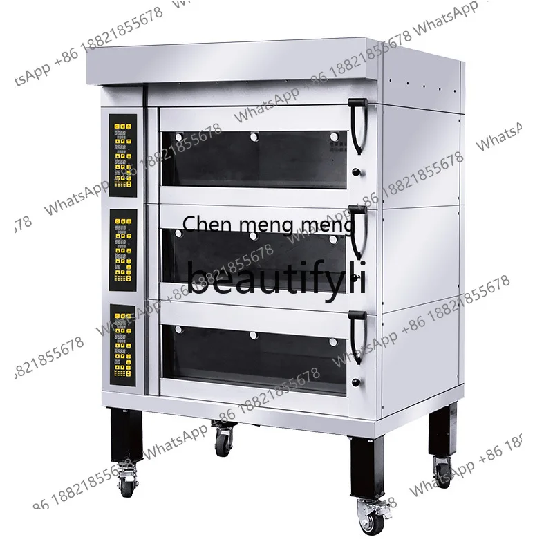 Z189 Intelligent European oven all stainless steel with steam three layers, large capacity large commercial oven