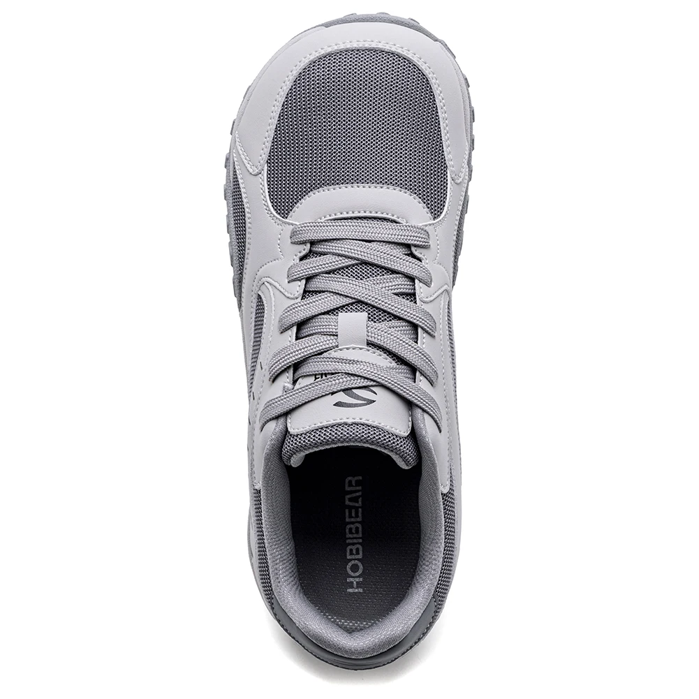 HOBIBEAR Unisex-Wanderschuhe mit breiter Zehenbox, Schnür-Wanderschuhe, Outdoor-Reise-Sneaker aus Kunstleder und Mesh, minimalistische Sneaker – Detail 10
