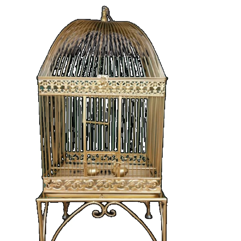 Nordic Luxury Metal Bird Cages Parrot Decoration Outdoors Portable Bird Cages Budgie Breeding Cage Oiseau Birds Supplies WZ50BC