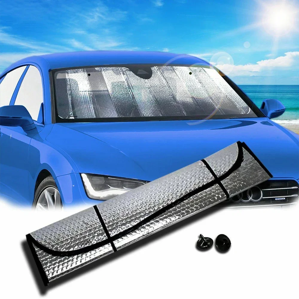 130*60Cm Auto Zonnescherm Uv Visiere Bescherming Gordijn Zonnescherm Film Voorruit Visor Voorruit Zonnescherm Cover Picknick mat