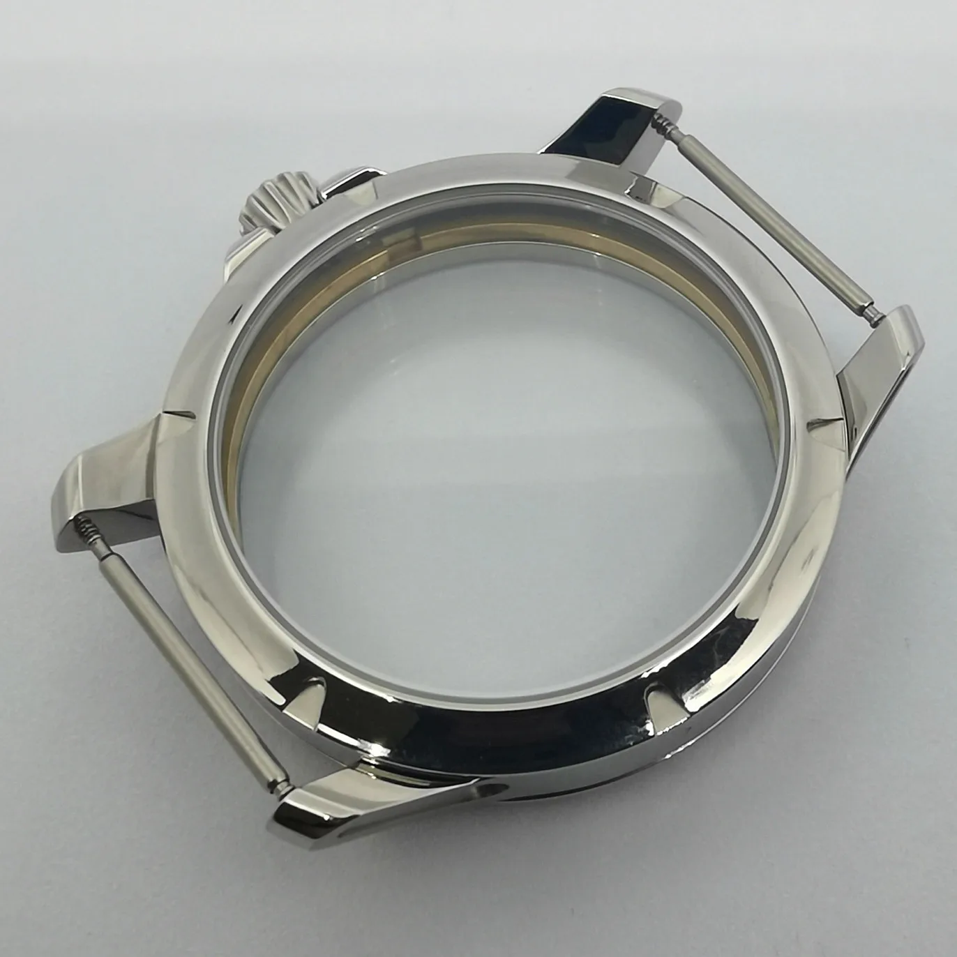 45mm Sapphire Glass Stainless Steel Watch Case Fits Eta 6497 6498 St3600 3601 3602 Manual Winding Movement