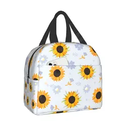 Sunflower Lunch Bag You Are My Sunshine Insulated Lunch Box Cooler Thermal Waterproof Reusable Tote Bag for Women Work Picnic