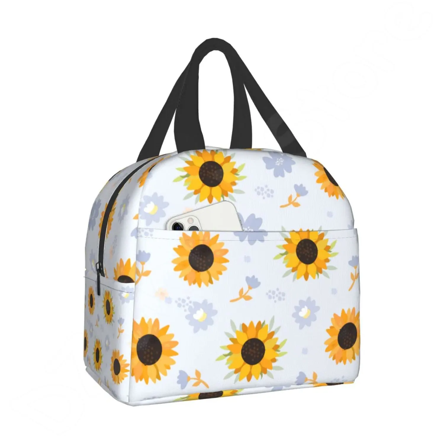 Sunflower Lunch Bag You Are My Sunshine Insulated Lunch Box Cooler Thermal Waterproof Reusable Tote Bag for Women Work Picnic