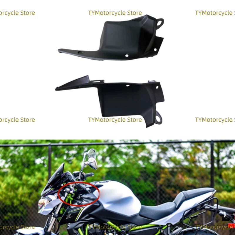 motorcycle Fairing Ram Air Intake Tube Duct Cover Panel Tank Injetiong Fit For Kawasaki Z 650 Z650 2017 2018 2019