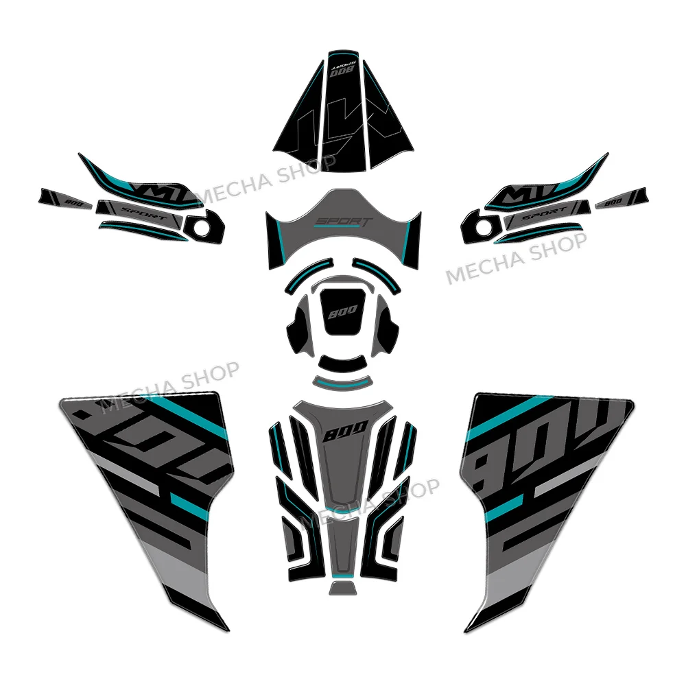 Side Tank Stickers for CFMoto 800MT Touring 2023 Sport 2022 800 MT Explore 2023 Accessories 3D Resin Decal Kit