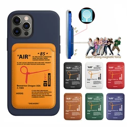 Upgrade Magnetic Sneakers PU Leather Wallet Case For MagSafe iPhone13 14 12 15 AIR Street Sports Label Card Bag Holder BackCover