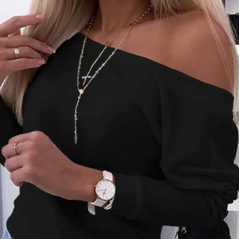 

Новая модная женская осенняя однотонная рубашка с длинными рукавами и пуговицами сзади, топ 207 г.