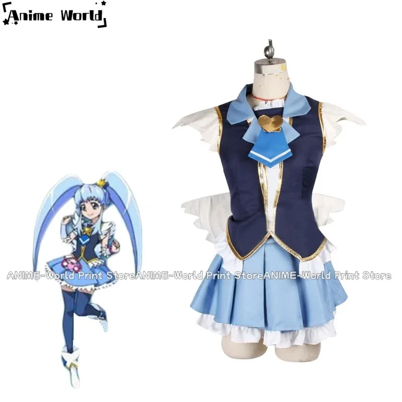 

《Custom Size》Anime Fresh Pretty Cure! Shirayuki Hime Cosplay Costume Halloween Costumes