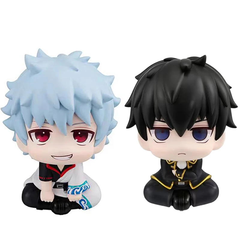 

Anime Gintama Q Version Model Sakata Gintoki Look Up Figure Hijikata Toshiro Action Figures Sitting 10cm PVC Collection Toy Gfit