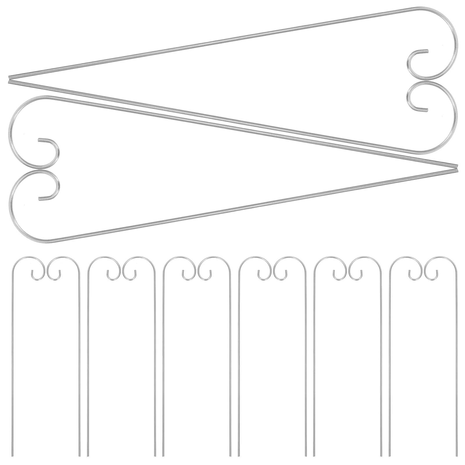 30Pcs Plant Label Hook Pole Hanging Plant Rod Shepherd Hook Garden Marker Stake Metal Plant Shelf Flower Sign Hanger Outdoor