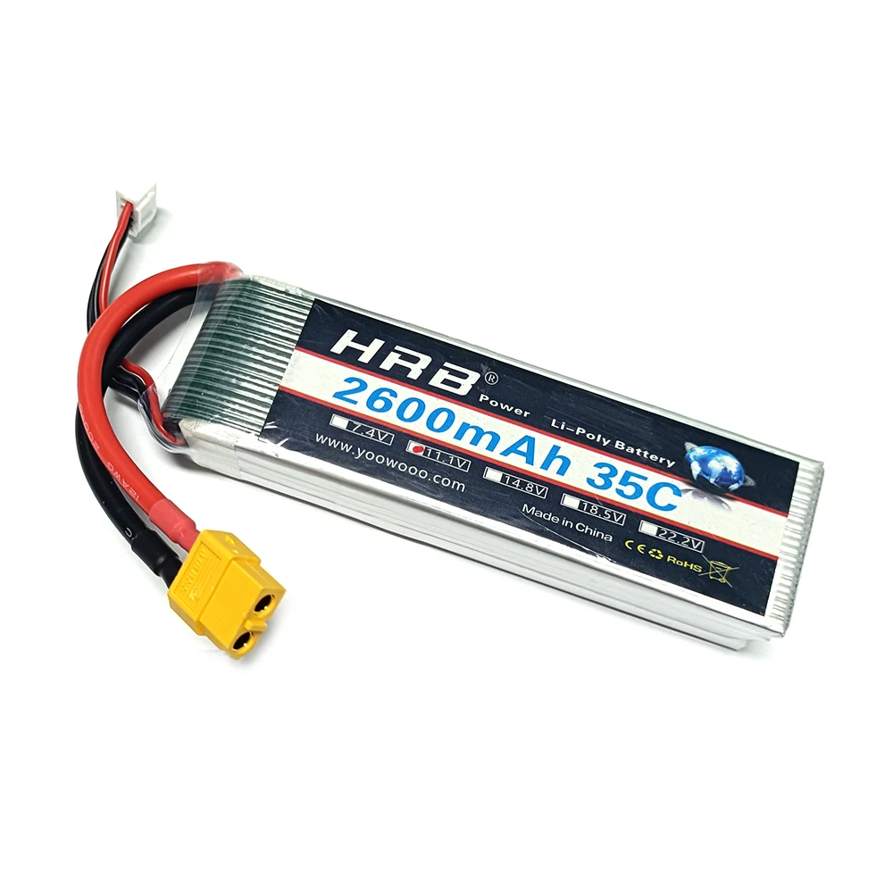 HRB bateria Lipo 2S 3S 4S 6S 1500mah 2200mah 2600mah 5000mah 6000mah 7000mah 4000mah 7.4V 11.1V 14.8V 22.2V T XT60 części do zdalnego sterowania