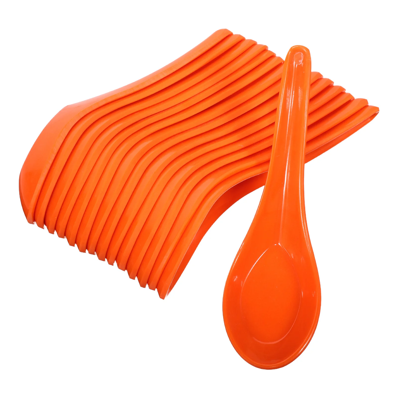 Cucharas de sopa japonesas para Ramen, diseño de fondo plano para fideos, arroz, Wonton, Pho, utensilios de cocina duraderos y reutilizables, 15 Uds.