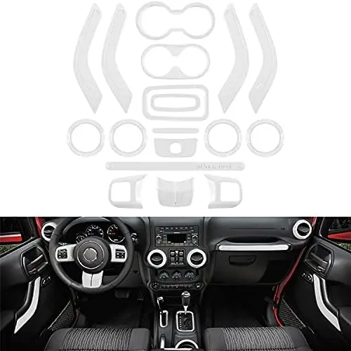 

18-Piece Interior Trim Kit for Wrangler JK/JKU 2011-2018 – White