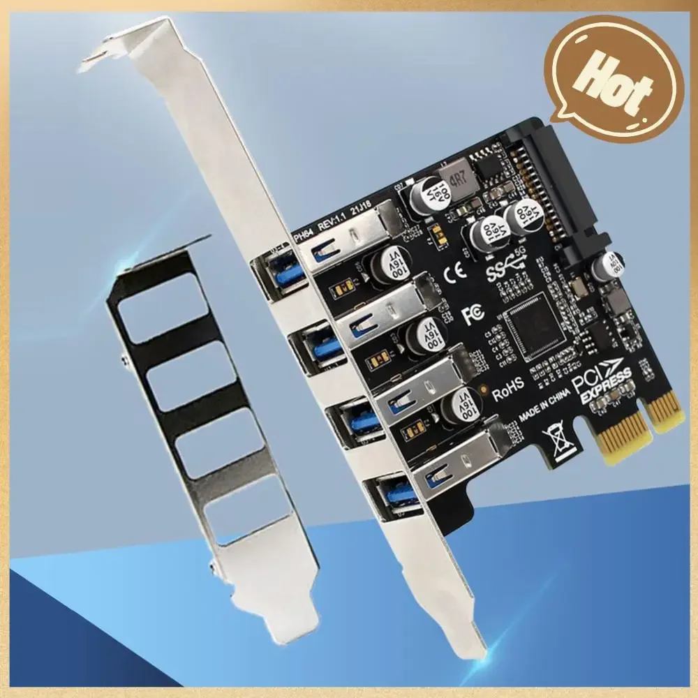 

USB 3.0 PCI Express Adapter 5Gbps 4 Port PCIe USB 3.0 HUB Adapter USB3 PCIe Controller Converter External Controller for Desktop