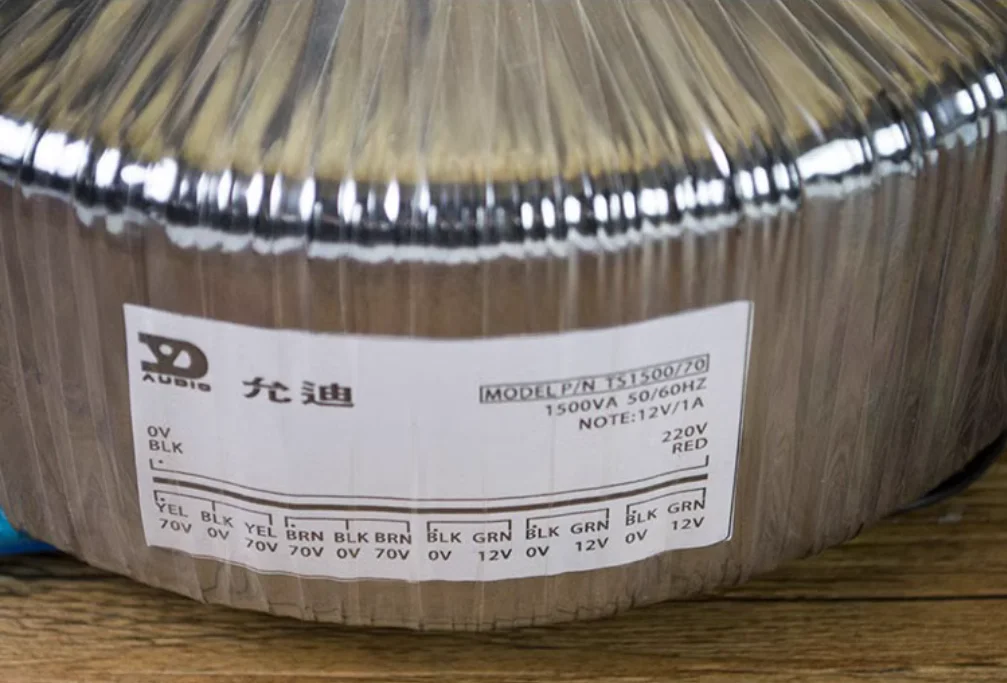 1500W pure copper toroidal transformer Output: 63V-0-63V 63V-0-63V 12V-0 12V-0 Amplifier audio power supply transformer