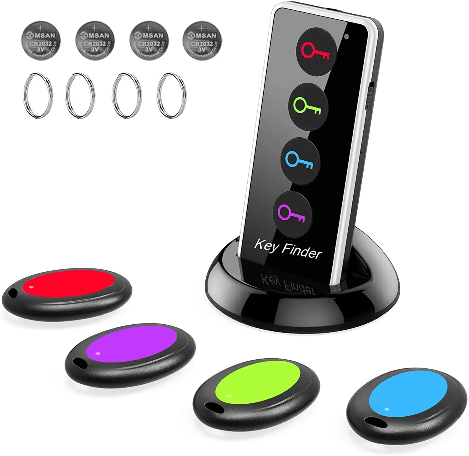 Localizzatore di chiavi wireless 4 in 1 con logo personalizzato con navigazione GPS e allarme sonoro con tracciamento remoto Realizzato in plastica resistente