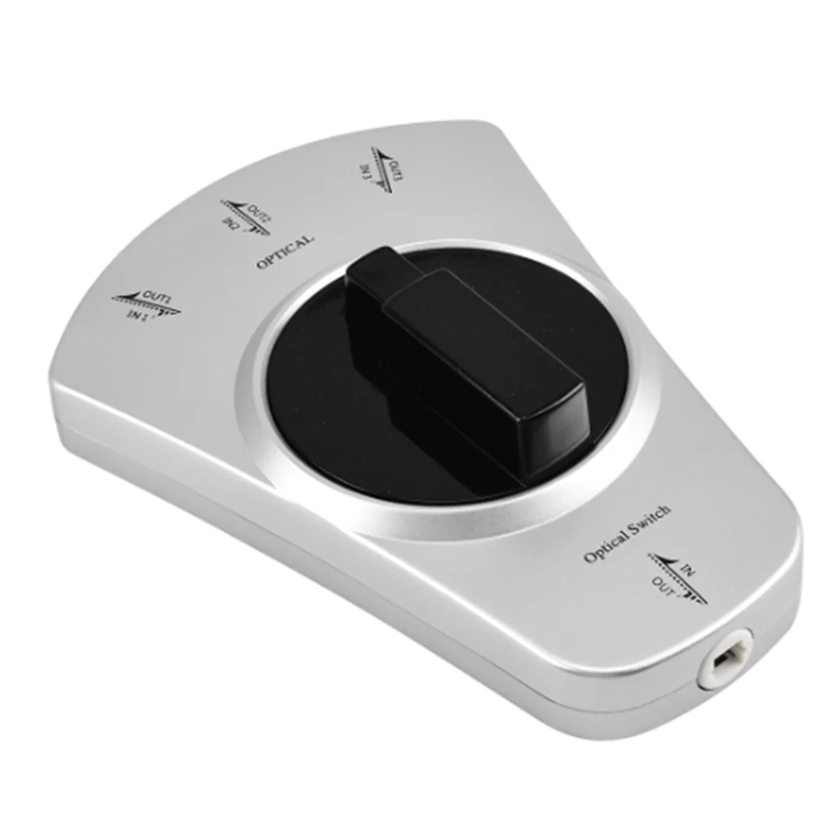 1 to 3 Digital Audio Optical Fiber Cable Toslink 3-Way Selector Switch Splitter Adapter for DVD CD Player