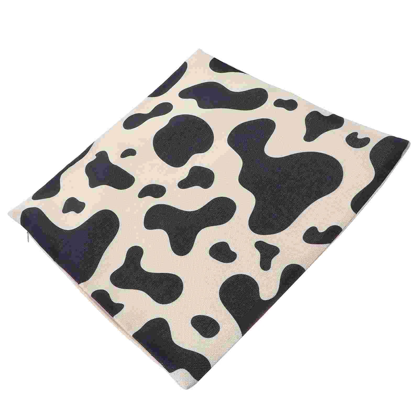 

Cow Print Pillowcase Home Decor Linen Cover Pillows for Bed Cows Throw Milk Prints Protector Decorative Cushion