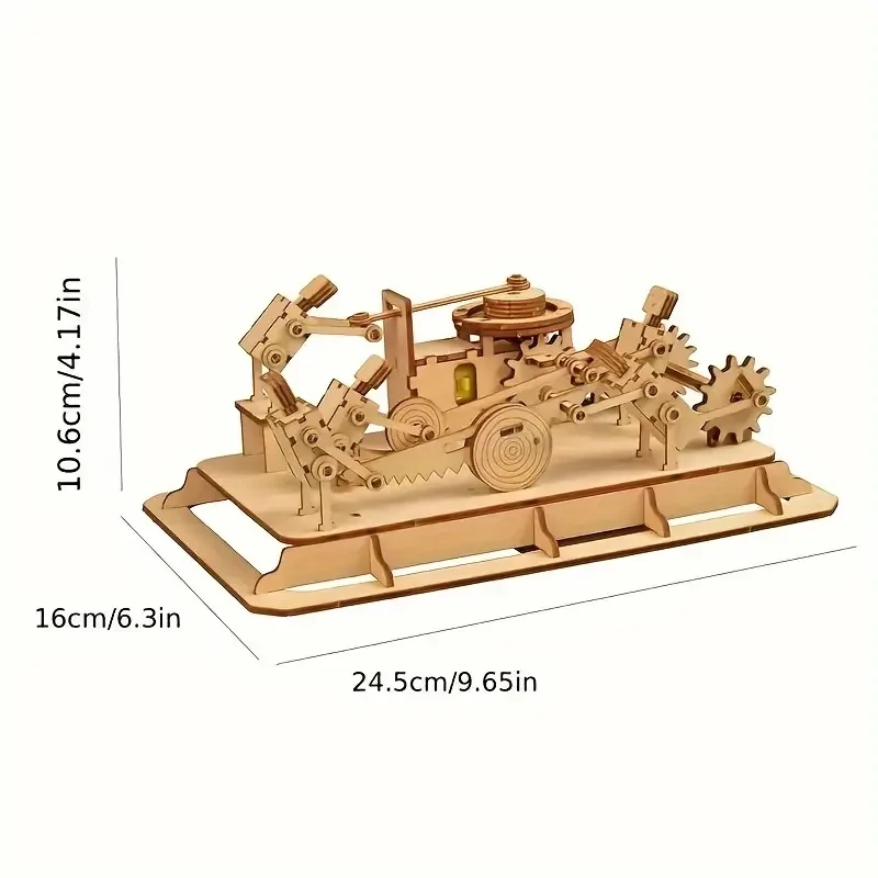 3D Wooden Jigsaw Airship Model Kit For Adult Model Building Kit Brain Sharp Turn For Adult Building Handmade Craft Machinery