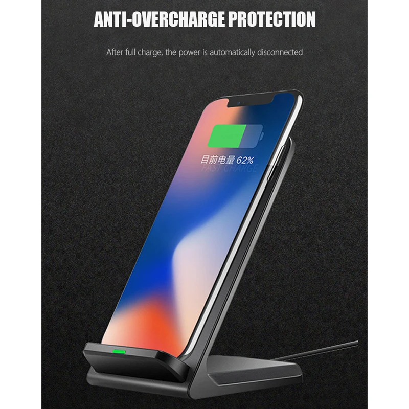 15W Wireless Charger Dual Coil Charging For iPhone 13 12 11 X ProMax Samsung Galaxy S21 S20 Note 20 Huawei P40 Stand Holder Base