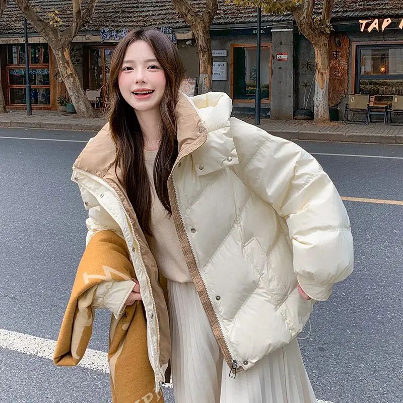 

Women's Clothing Short Style Cotton Coat Winter New Style Loose Fit Thickened Petite Cotton Jacket Bread Coat Cold Protection