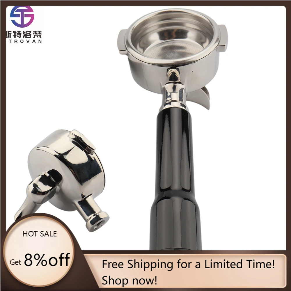 

STLF WJW NEW Single Spout E61 Coffee Portafilter Plastic Handle 58mm Portafilter Big Type 304 Stainless Steel Portafilter Coffee