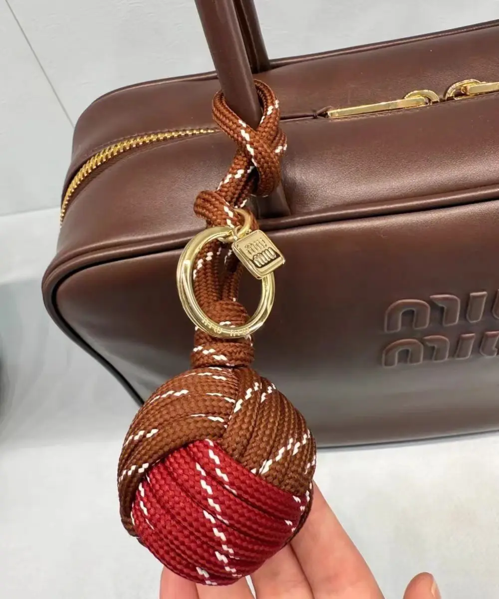 

Braided Nylon Ball Keychain - Premium Tight Woven Bag & Car Accessory for Women, Minimalist Decor