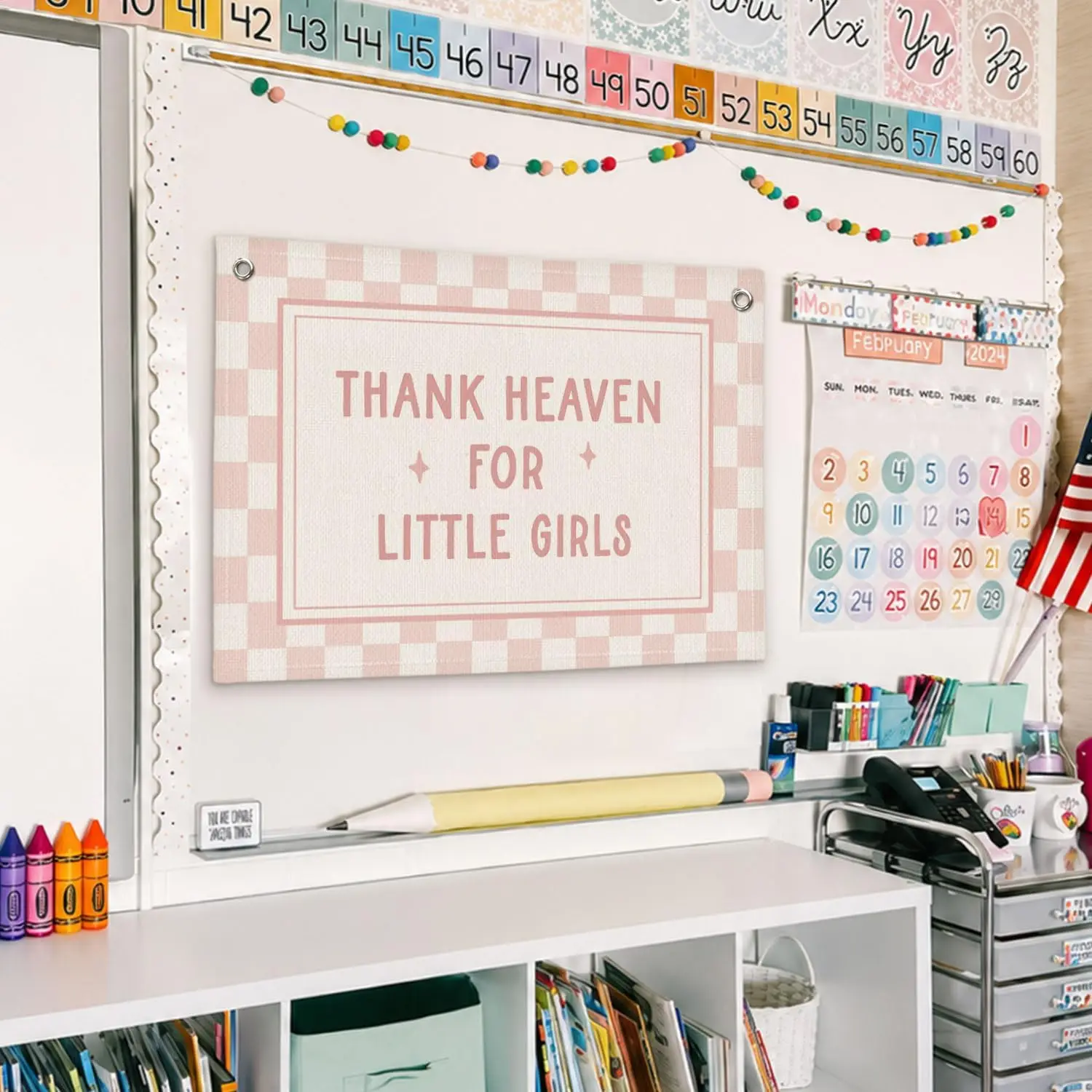 Flagicts 100% Polyester  Thank Heaven for Little Girls Flags