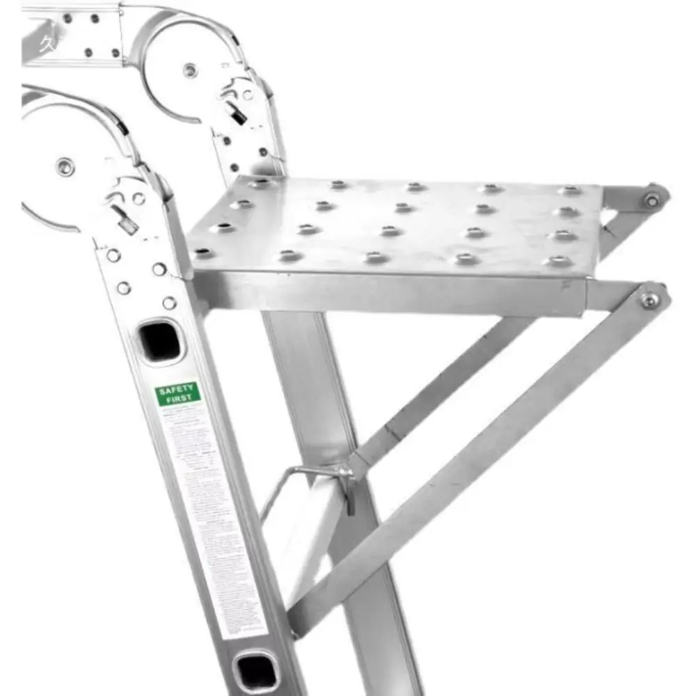 滑り止め付きはしご作業台-ヘビーデューティー折りたたみはしご-延長ツール-滑り止めツールトレイ-調整可能な折りたたみはしごプラットフォーム