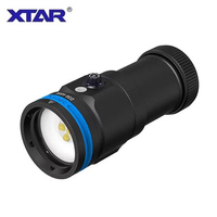 XTAR 6000LM Diving Flashlight Super Bright Waterproof IP68 Professional Diving Light + 4PCS 18650 3600 Li-ion Battery D30 6000