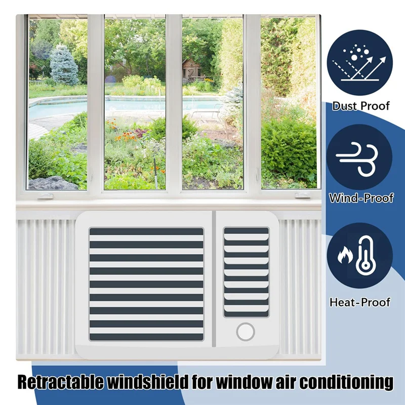 

For BTU Window Air Conditioner Adjustable Side Panels With Frame And Insulation Panel For AC Units