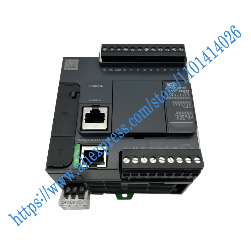 

New Original PLC Programmable Controller TM221CE16T M221, 16 IO, 9 DI, 7 DO, transistor, PNP, Ethernet Moudle Fast Delivery