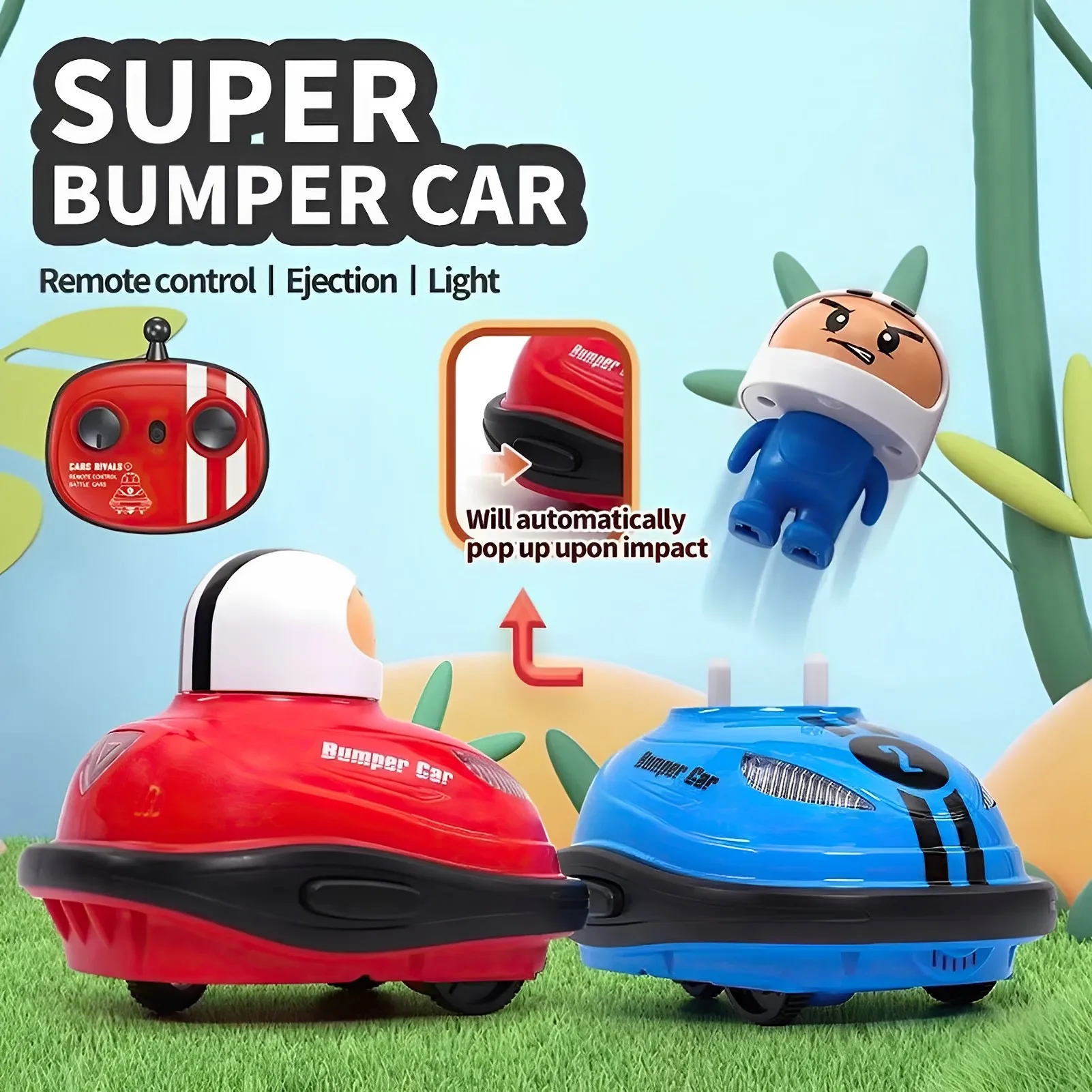 Remote Controlled Bumper Cars Impact-resistant Lovely Vehicle Toy For Home