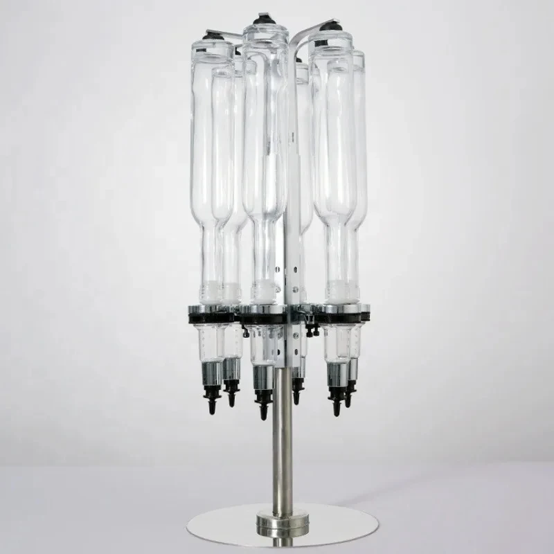 Rotatable design 6- display stand with 6 pump 6 bottle peume dispensers