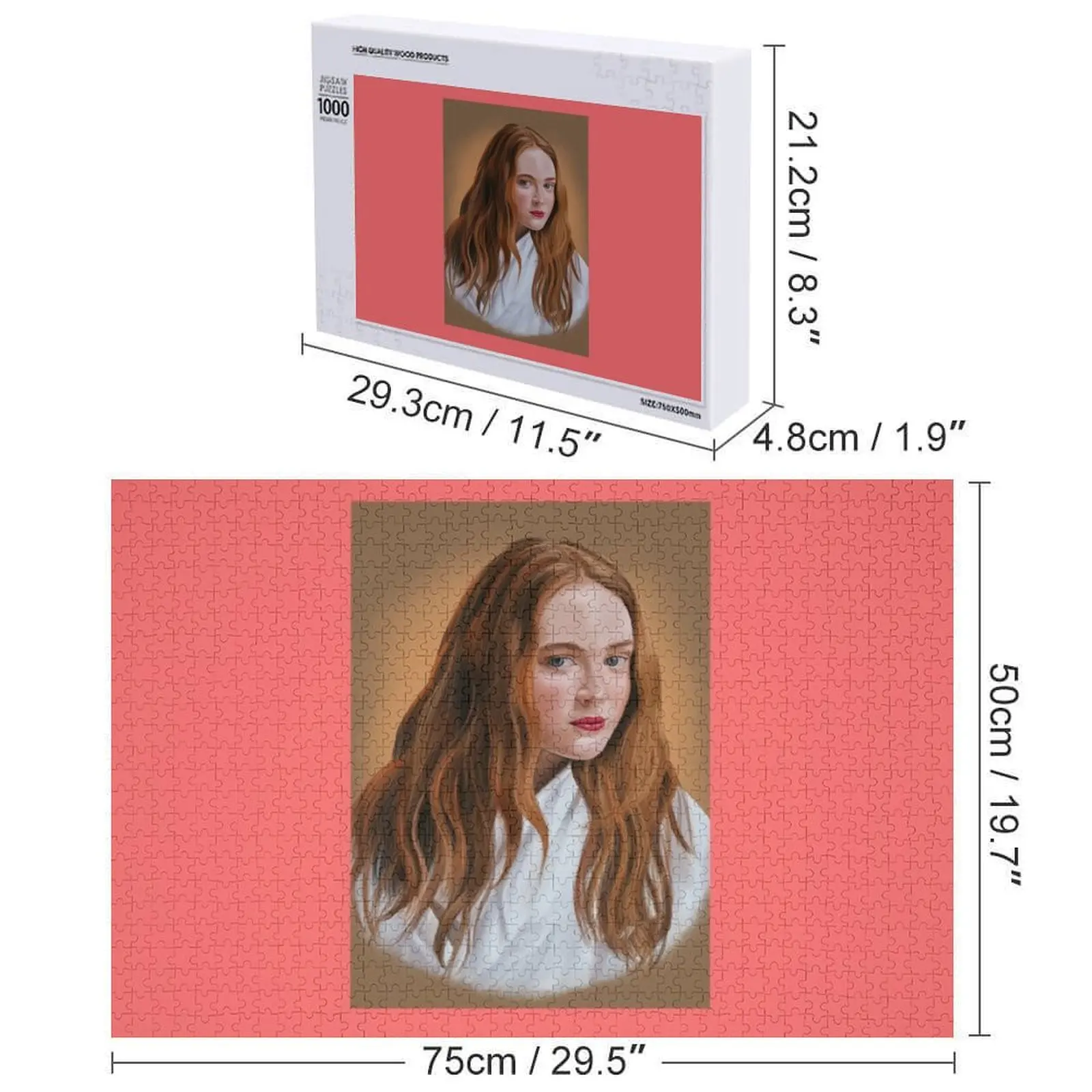 Sadie Sink art Jigsaw Puzzle Custom Name Child Toy Custom Wood Puzzle
